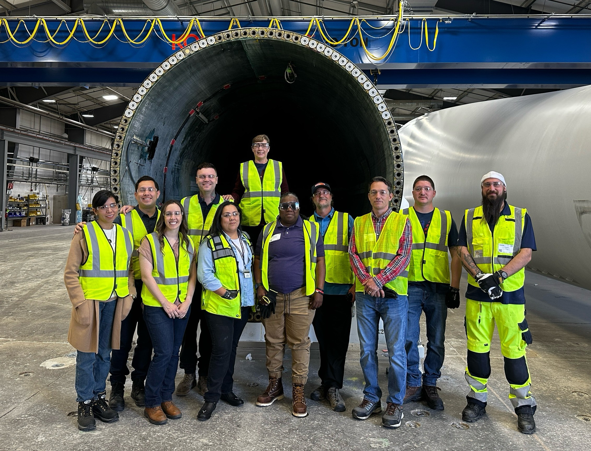 Team at wind farm